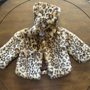 NWOT Mudpie Fur Coat 0-6 months